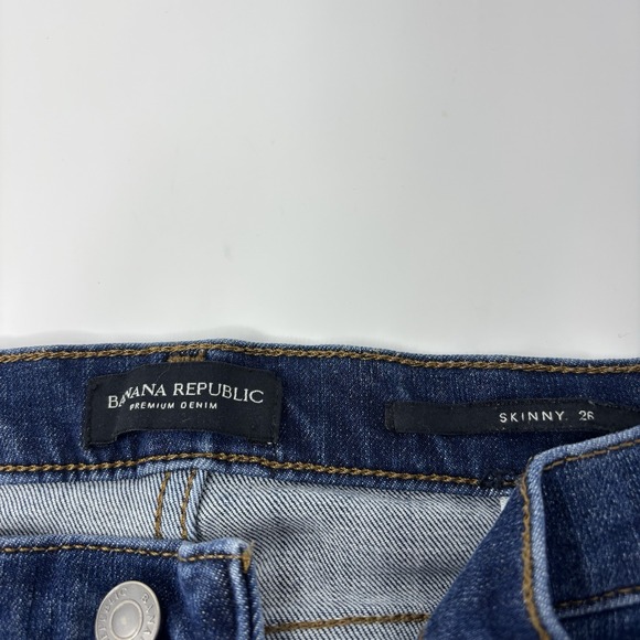 Banana Republic Skinny Jeans Womens Size 26 Blue Denim Wash - Picture 4 of 7
